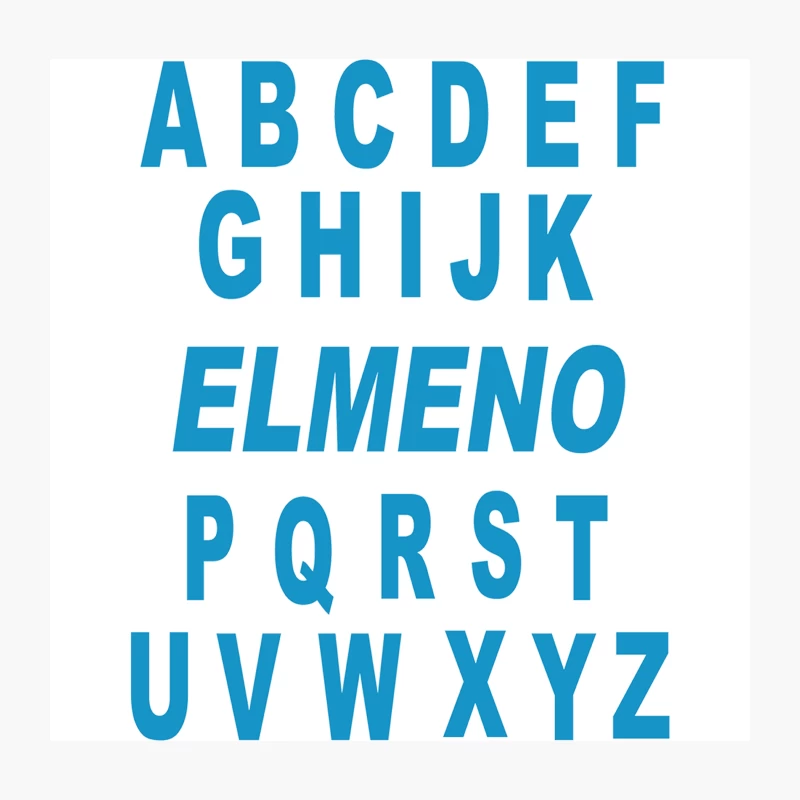 Alphabet ABC Elemno Throw Pillow