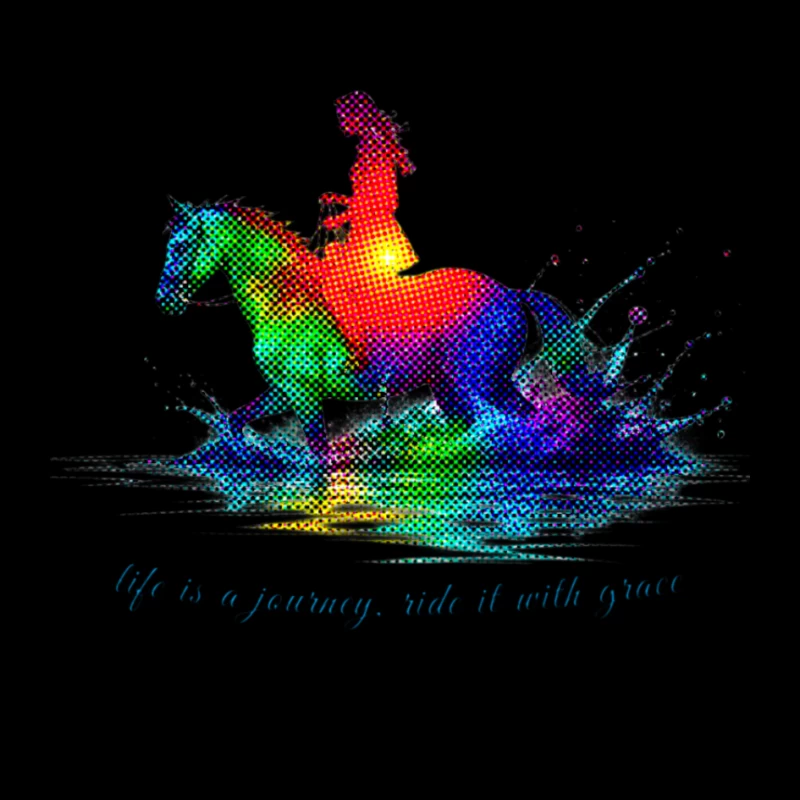 Colorful Journey of Riding with Grace Pin