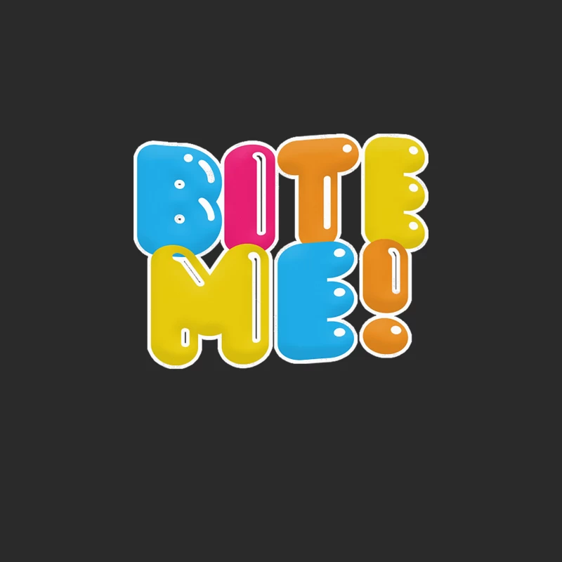 BITE ME - Nihilist Typographic Graphic Design Baseball Cap