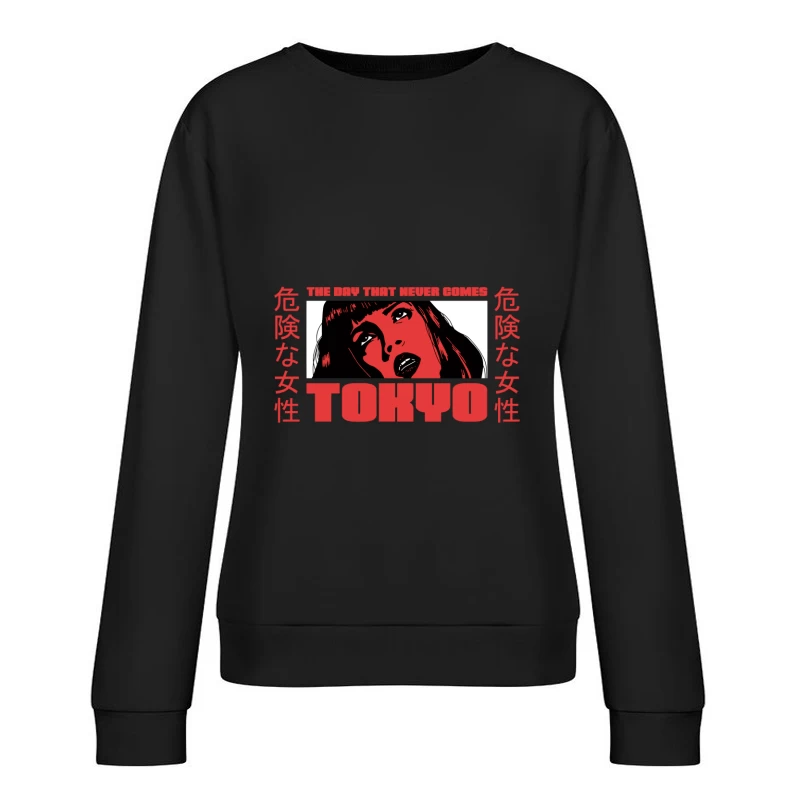 Gefährliche Frau in Tokio Damen Pullover Sweatshirt