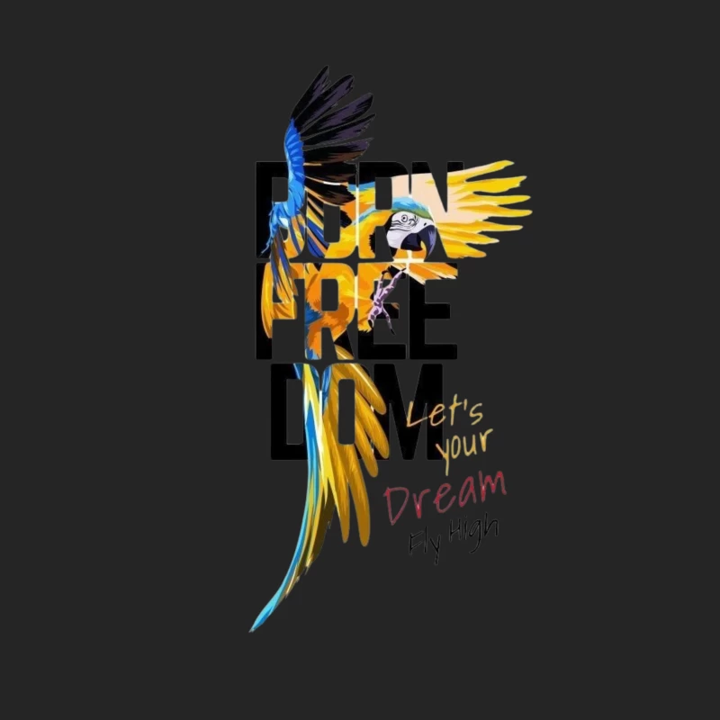 Born Free: Let Your Dreams Fly High Male Pullover Sweatshirt