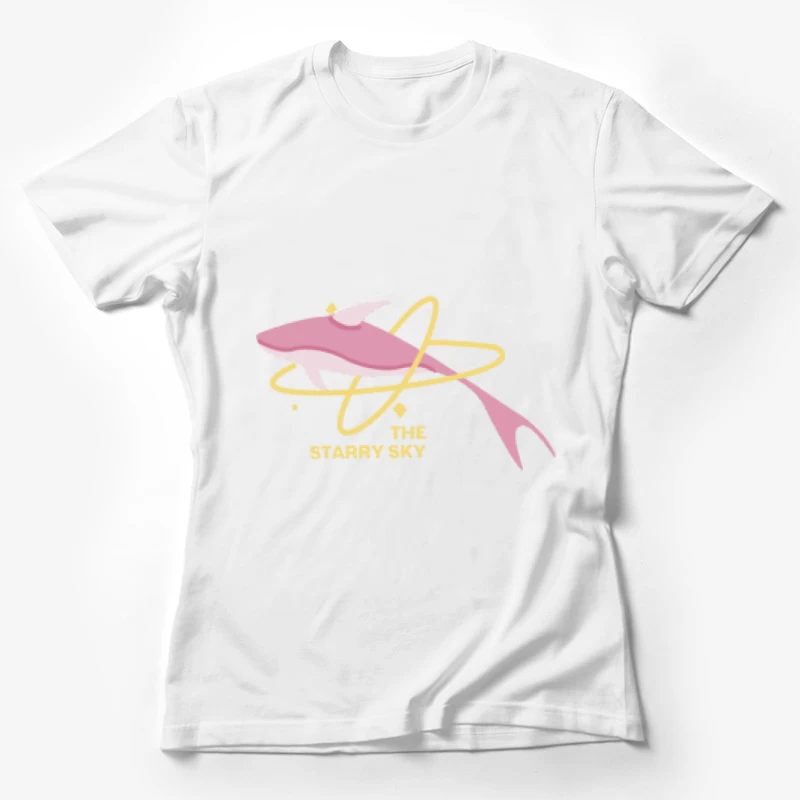 Rosa Hai im Weltraum Damen T-Shirt