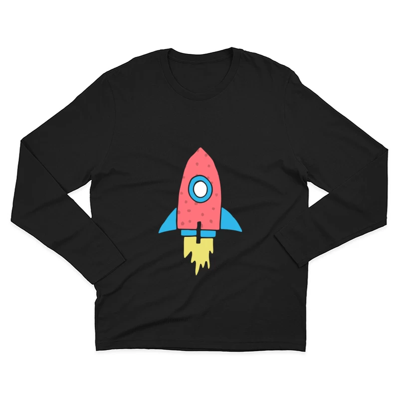 Fusée colorée en dessin animé Homme Manches Longues T-Shirt