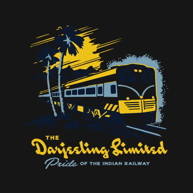 Vintage Travel Poster: The Darjeeling Limited Train of Indian Railways Mouse Pad