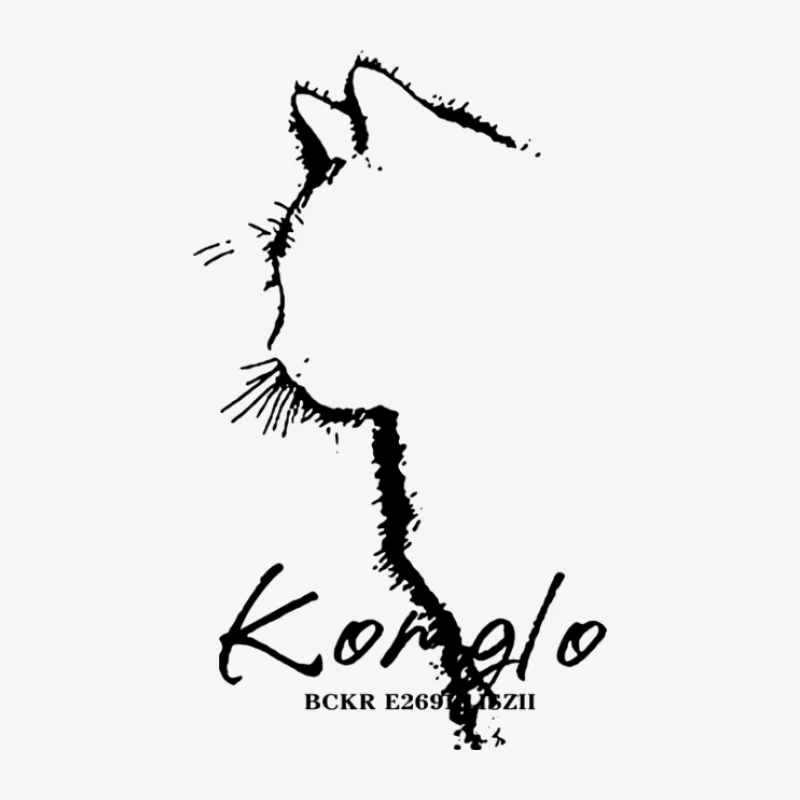 Katzenumriss-Kunstdesign Herren Langarm T-Shirt