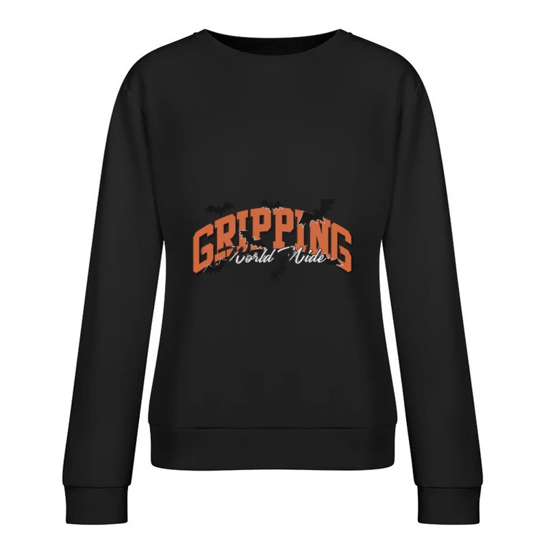 Logo Spaventoso con Pipistrelli Felpa pullover Donna