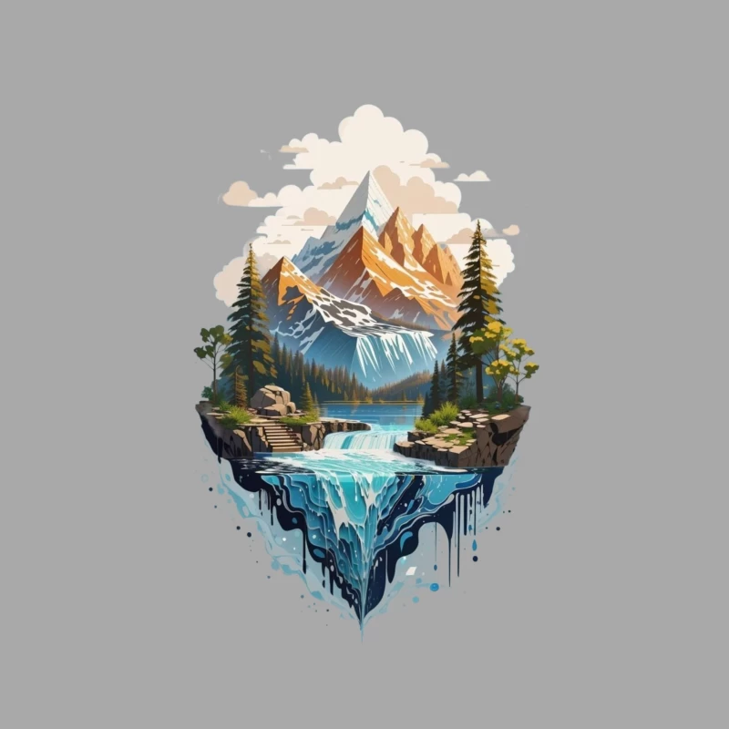 Majestic Mountain Landscape Male Pullover Hoodie