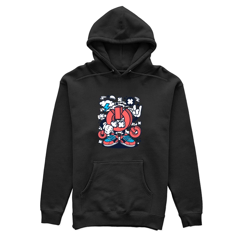 Dessin Énergique de Symbole Rock et Chaos Femme Sweat à capuche