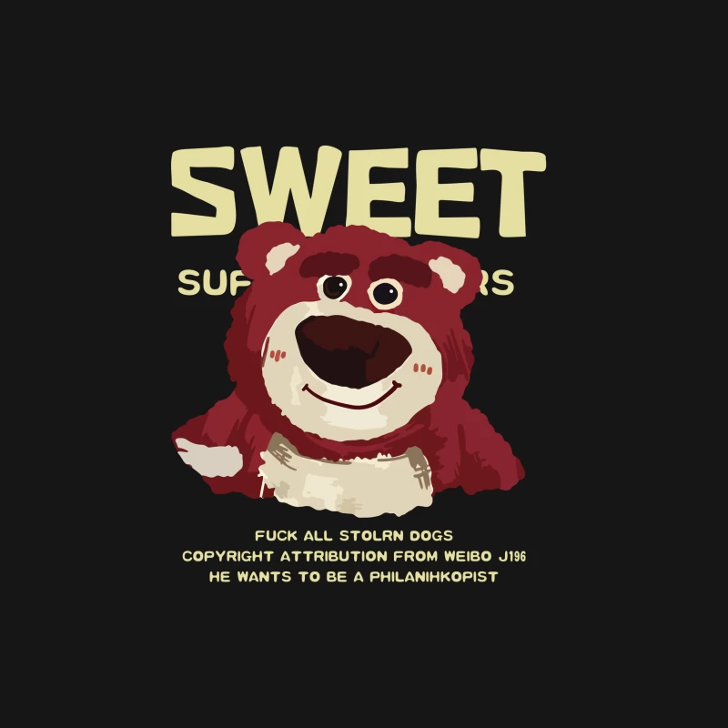 Lustiger Bären-Design mit süßen Unterstützern Herren T-Shirt