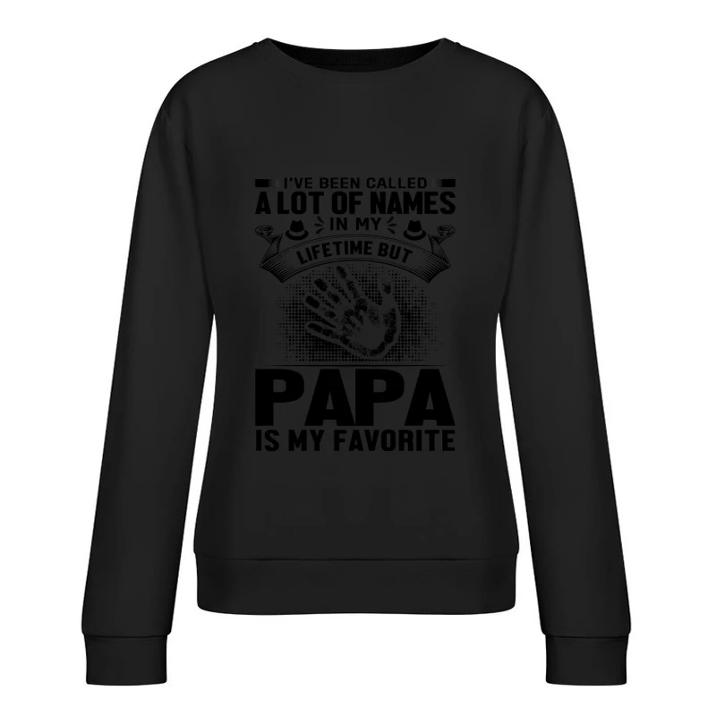 T-shirt humoristique avec design Papa préféré Femme Sweat-shirt à enfiler