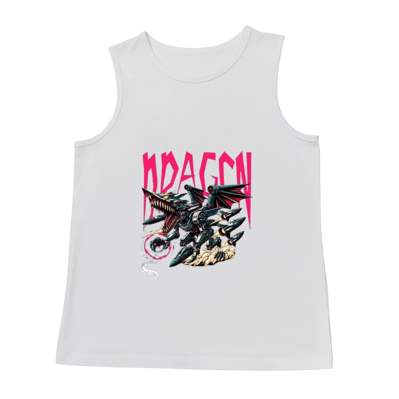 Mechanical Dragon Robot in Graffiti Art Style Male Tank Top