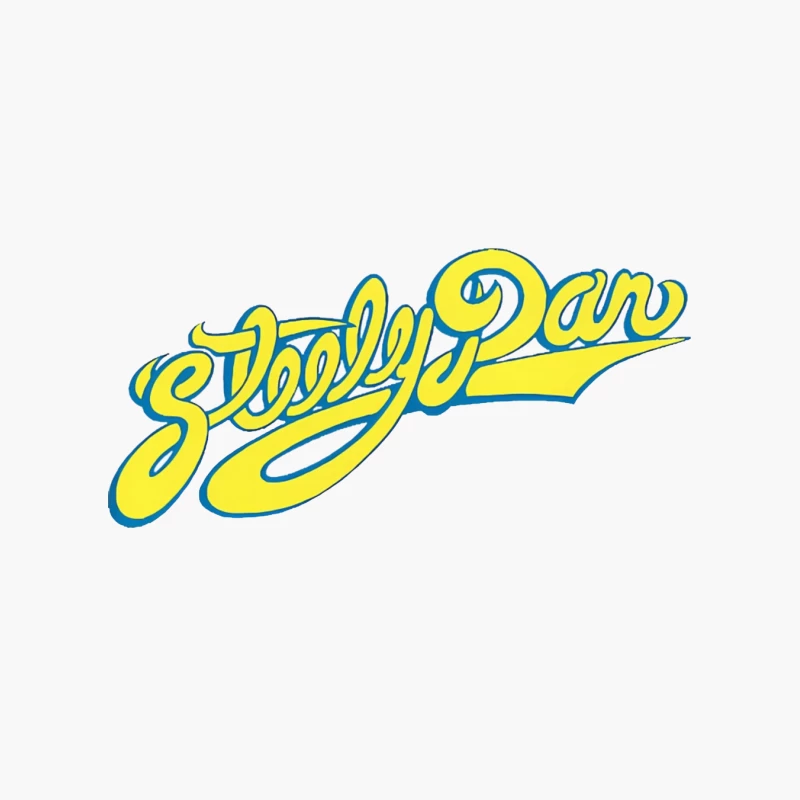 Steely Dan Classic Yellow Cursive Band Logo Cotton Tote Bag