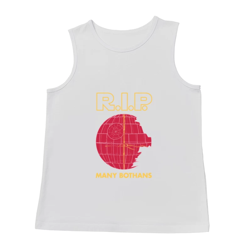 Star Wars Death Star R.I.P. Parody Design Male Tank Top