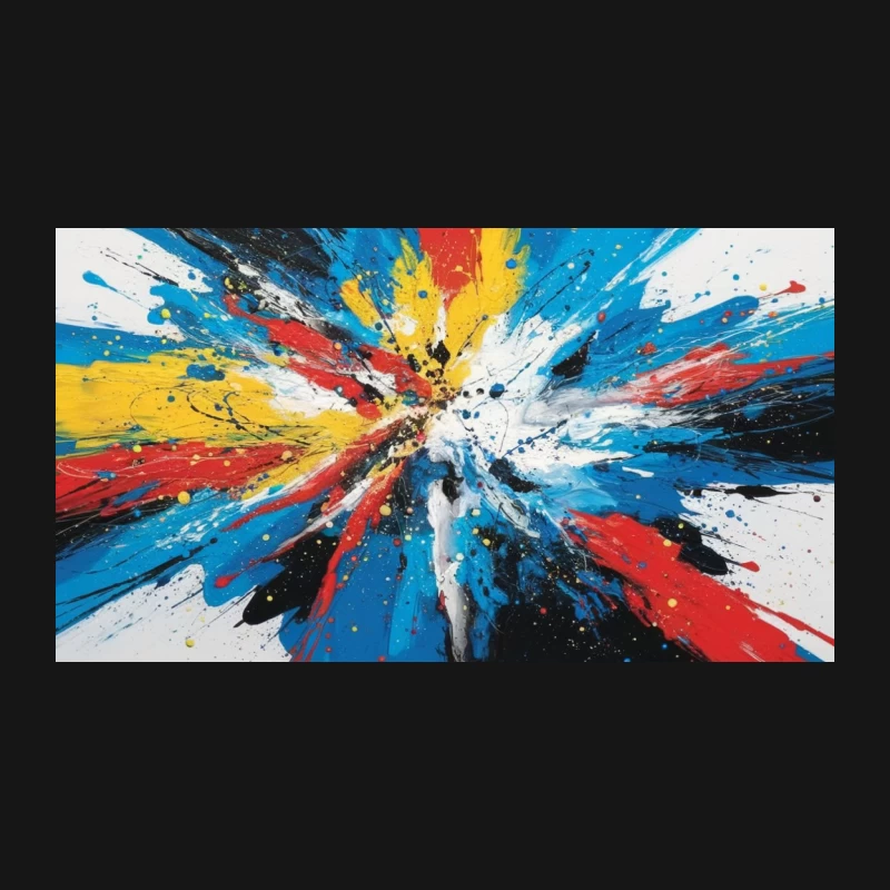 Vibrant Colorful Abstract Explosion Desk Mat