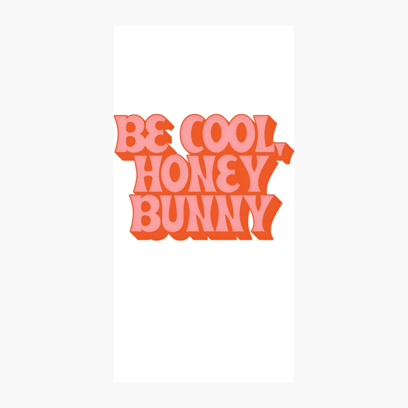 Be Cool, Honey Bunny  Retro 70s Style Design iPhone Case