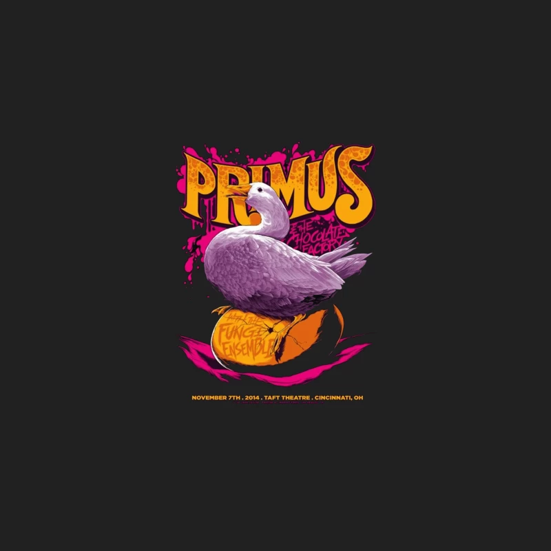 Primus Rock Band Concert Poster with Purple Duck Design Bucket Hat