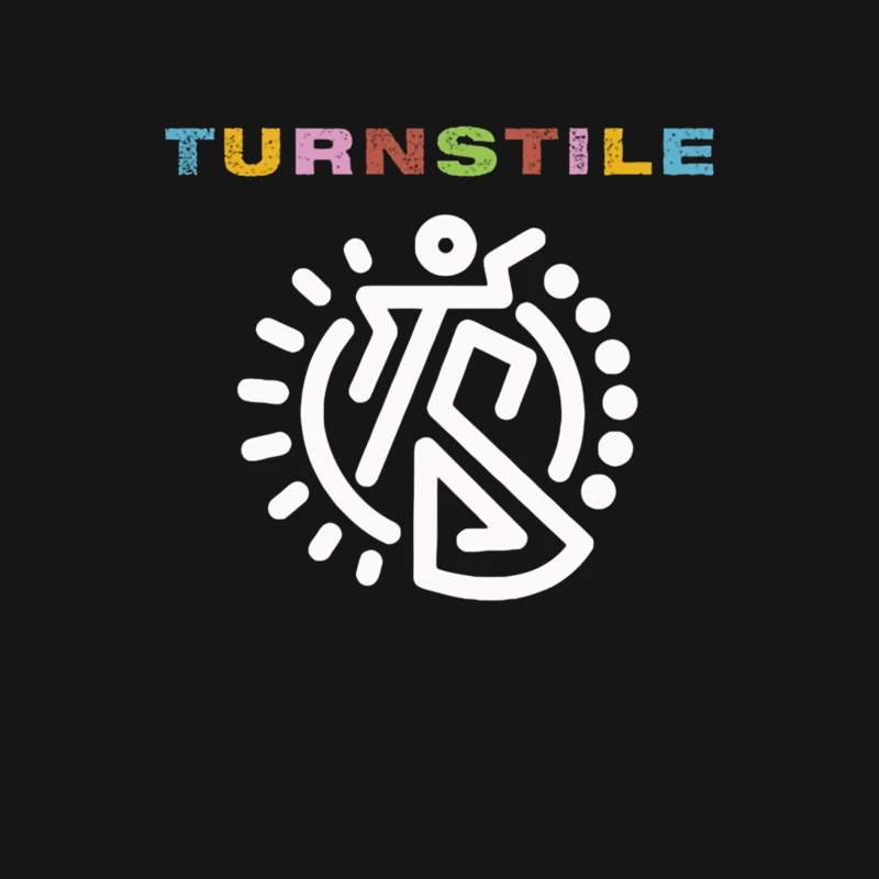 Colorful Turnstile Logo Design with Geometric Pattern Male Long Sleeve T-Shirt