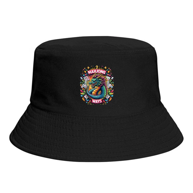 Majestic Dragon with Mahjong Tiles Bucket Hat