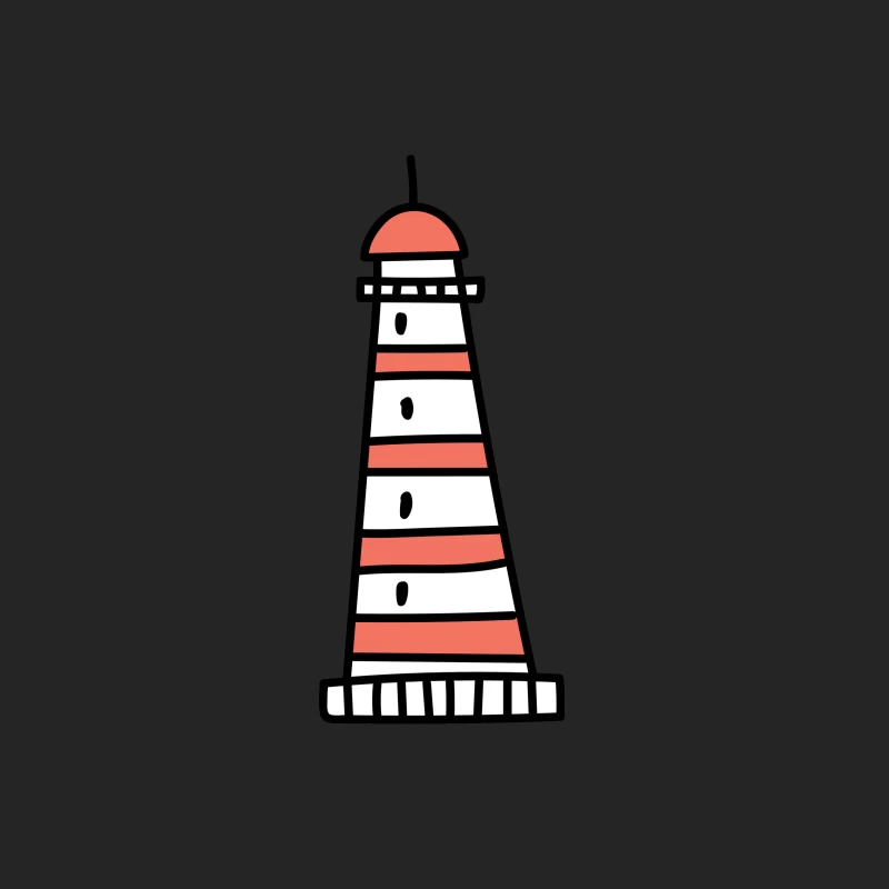 Desssin de phare rayé rouge et blanc Homme Sweat-shirt à enfiler