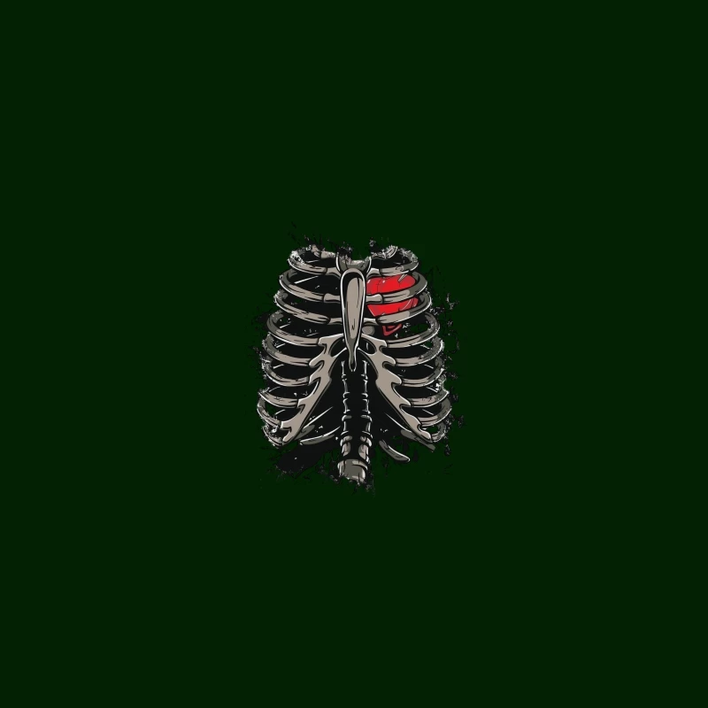 Anatomical Illustration of a Skeleton with a Heart Coffee Mug