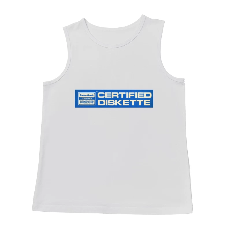 Vintage Radio Shack TRS-80 Certified Diskette Label Male Tank Top