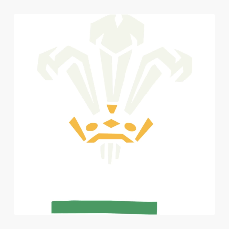 New Official Wru Welsh Rugby Printed Contrast Pin