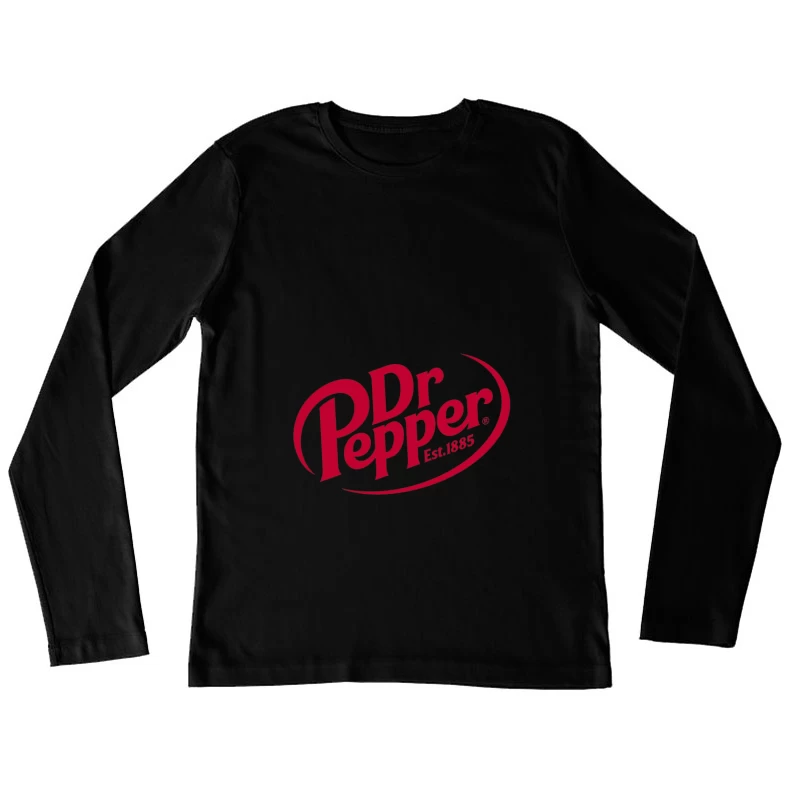 Dr Pepper Classic Red Logo Design - Established 1885 Female Long Sleeve T-Shirt