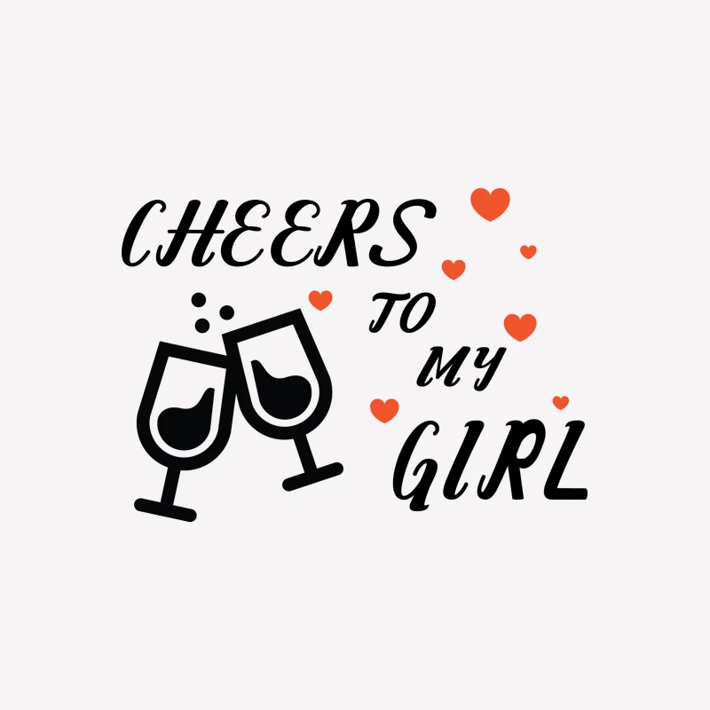 Amour et Célébration avec Verres Femme T-Shirt