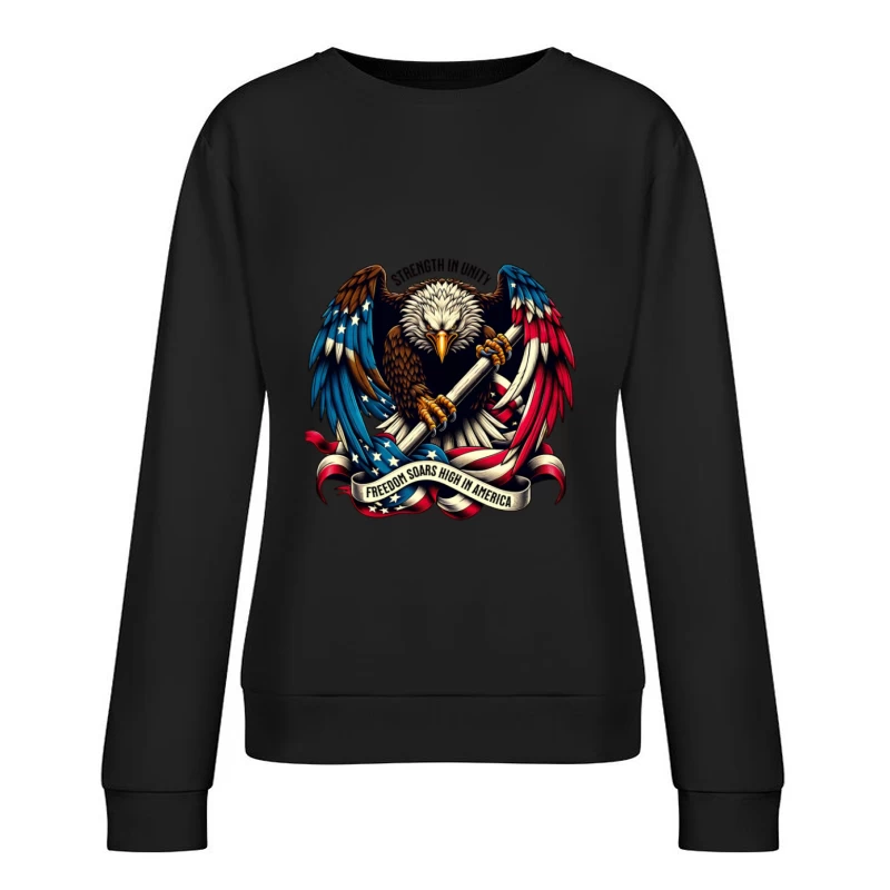 Adler und Freiheit in Amerika Damen Pullover Sweatshirt