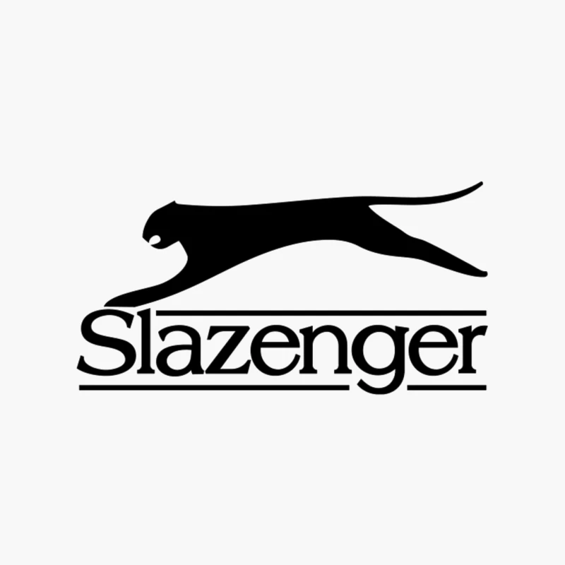 Slazenger Sports Brand Logo with Black Panther Silhouette Cotton Tote Bag