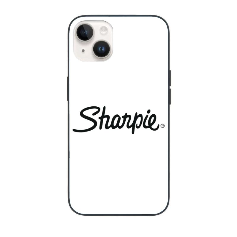 Sharpie Brand Logo in Classic Black Script Typography iPhone Case