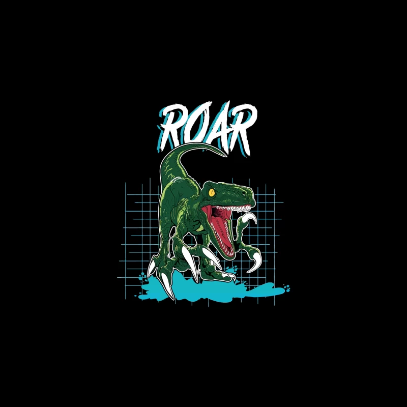 Velociraptor Roar: Neo-Retro Power iPhone Case