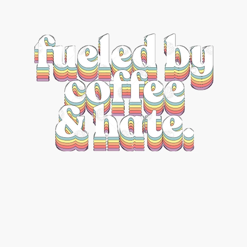 Coffee and Hate  Typographic Design Cotton Tote Bag