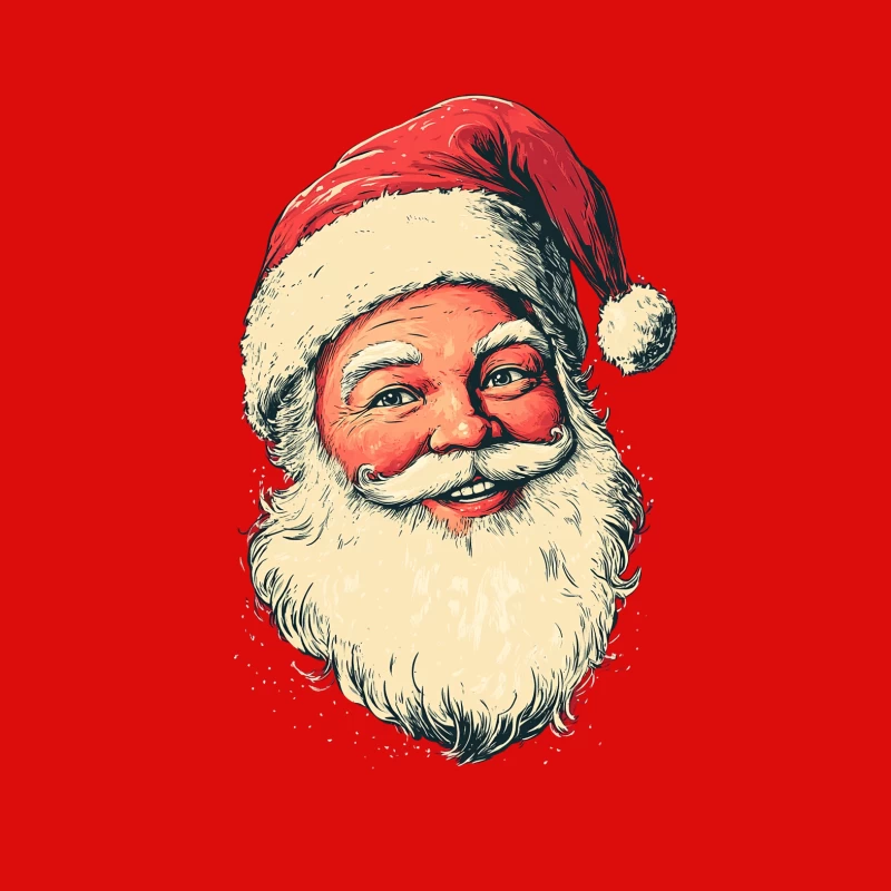 Vintage Jolly Santa Claus Christmas Illustration Male Tank Top