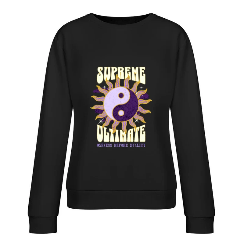 Supreme Ultimate Yin Yang Design Damen Pullover Sweatshirt