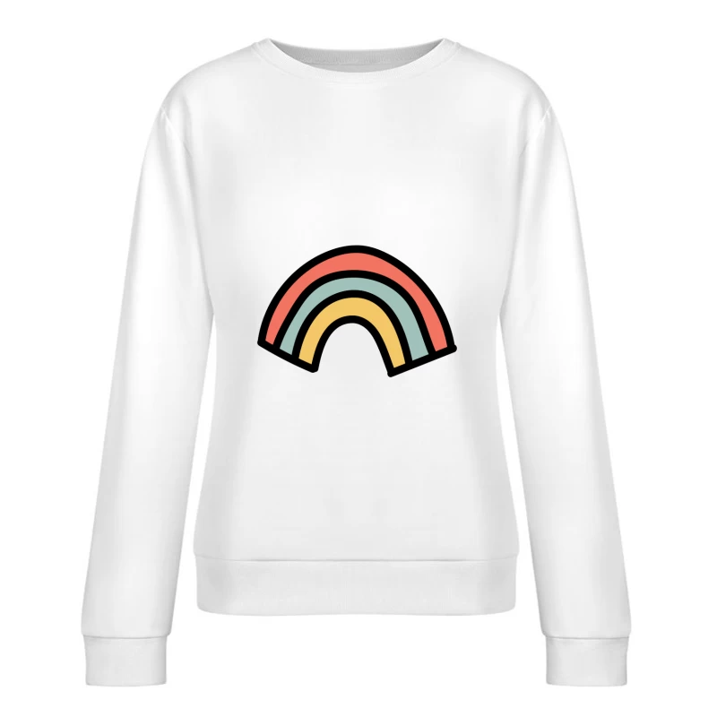 Arc-en-ciel pastel minimaliste Femme Sweat-shirt à enfiler