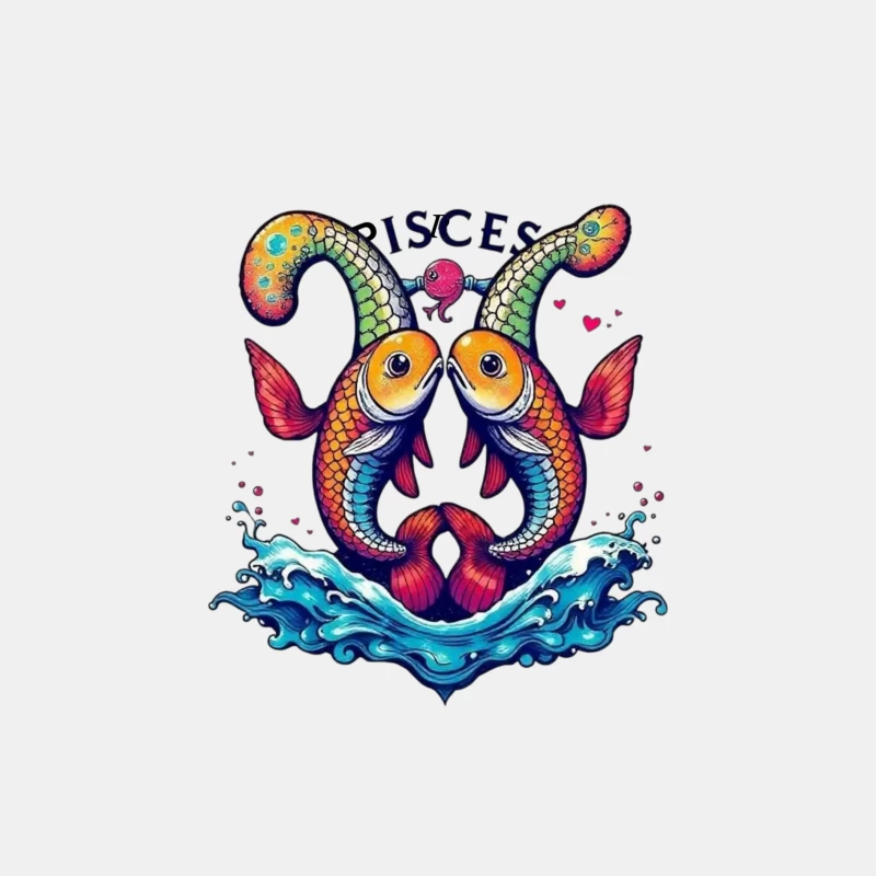 Colorful Pisces Astrology Illustration Male Tank Top