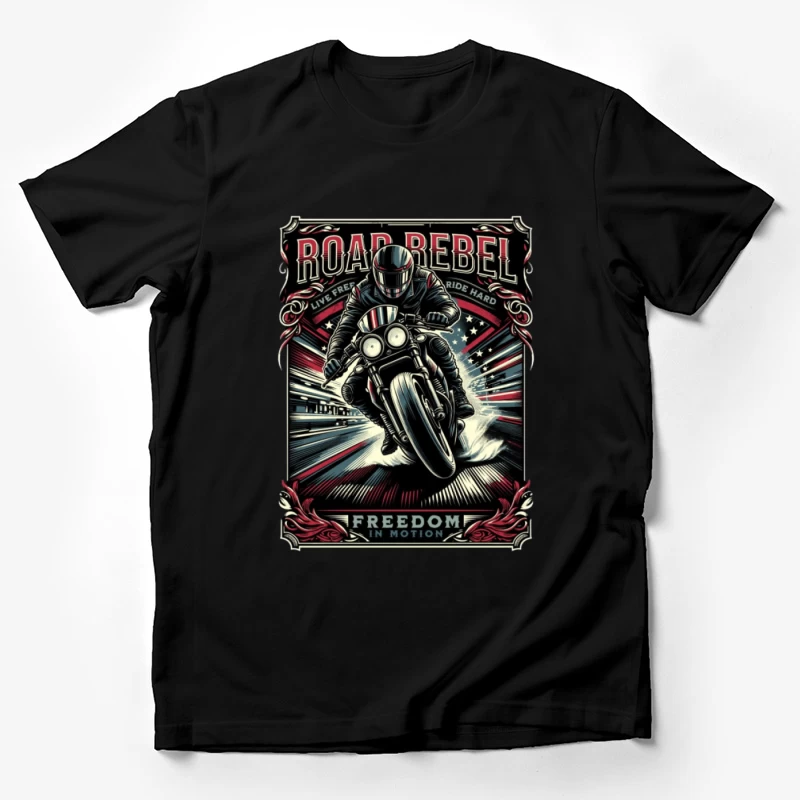 Liberté en Mouvement: Moto et Style Patriote Homme T-Shirt