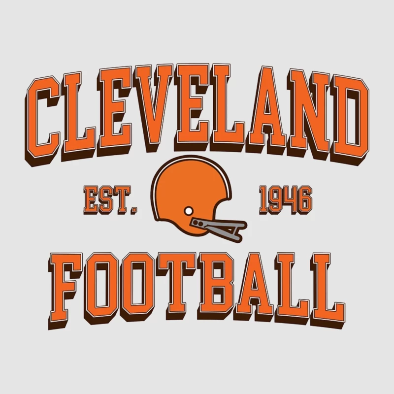 Cleveland Browns NFL Football Team Vintage Logo Est. 1946 Female Pullover Hoodie