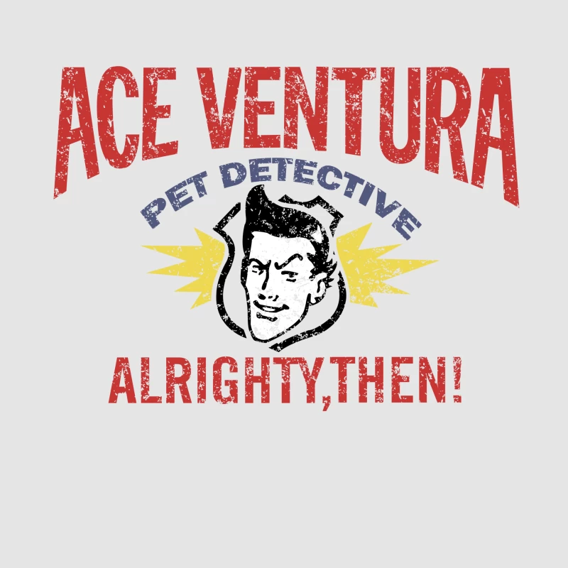 Ace Ventura: Pet Detective Retro Movie Logo with Catchphrase Female Pullover Hoodie