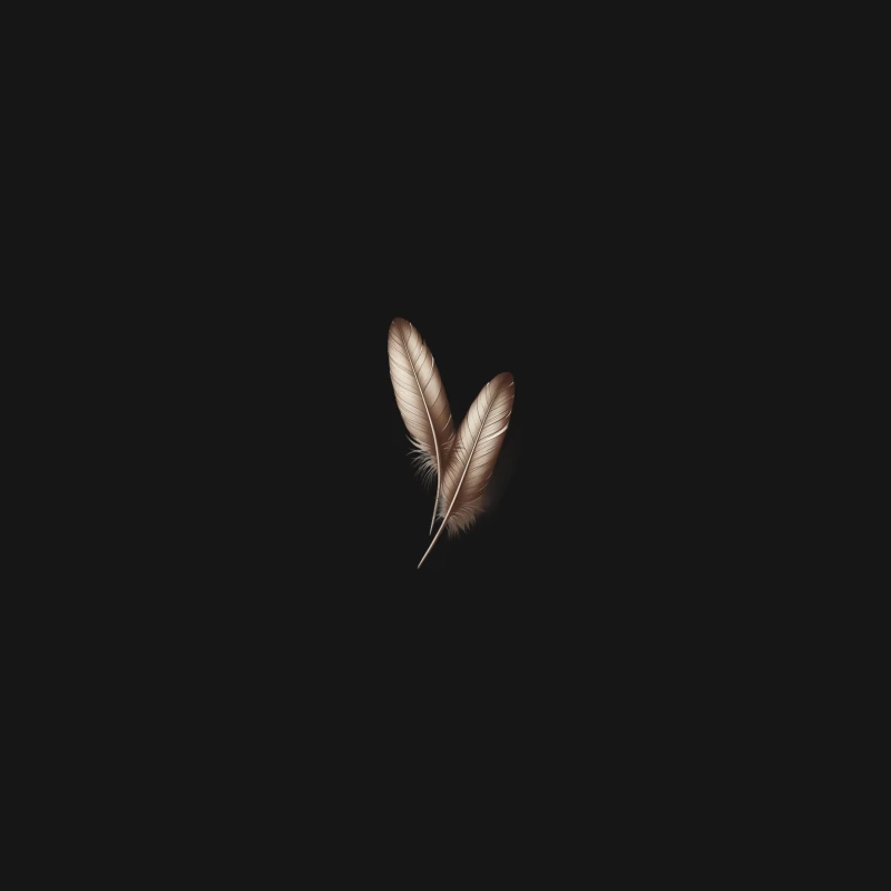 Elegant Brown Bird Feathers: Delicate Natural Plumage Desk Mat