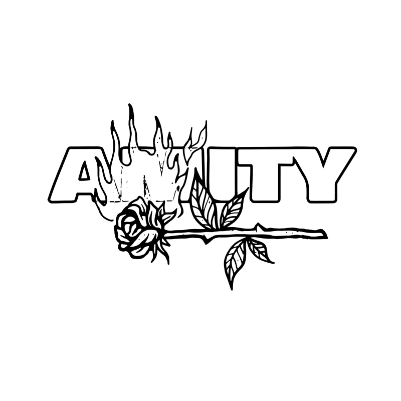 The Amity Affliction Fire Rose Tapestry