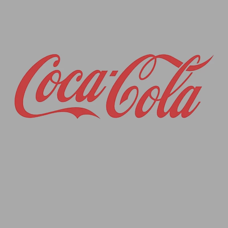 Classic Red Coca-Cola Cursive Logo Male Pullover Hoodie