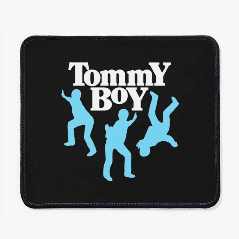 Tommy Boy Logo with Dancing Blue Silhouettes Mouse Pad