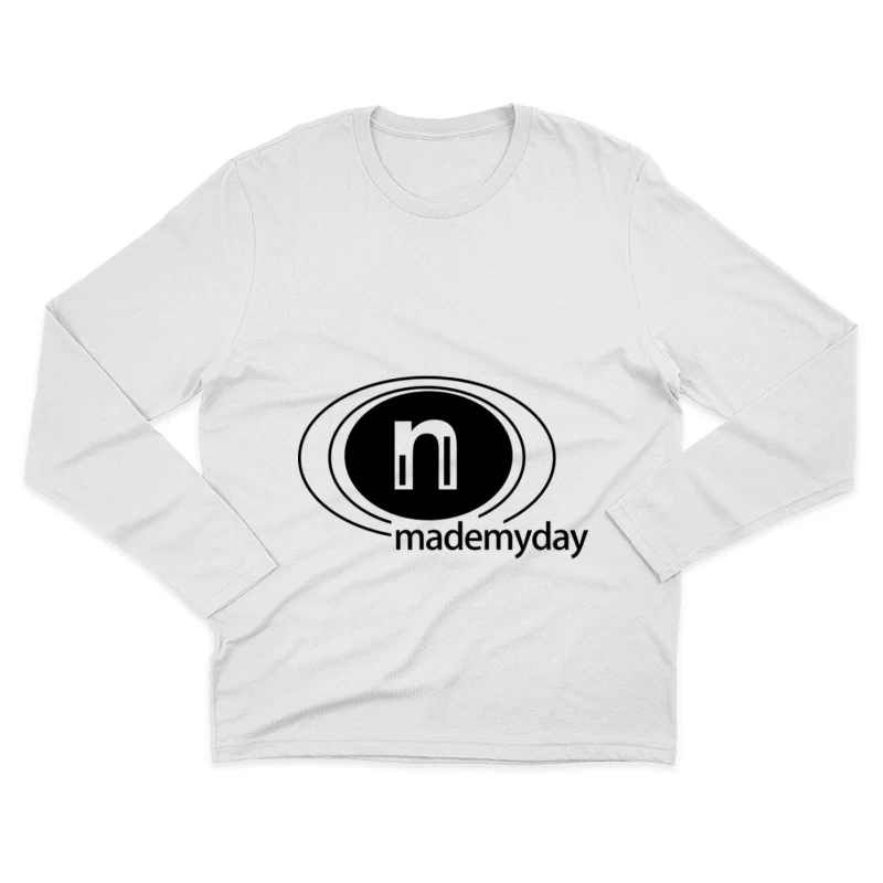 Minimalistisches Logo-Design Herren Langarm T-Shirt