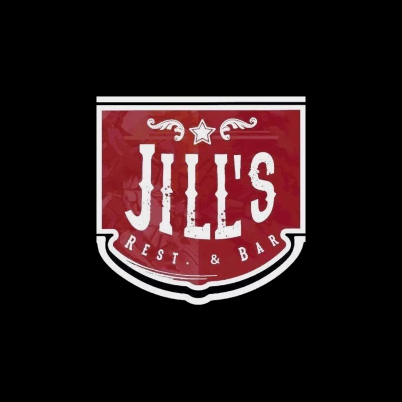 Jills Bar Logo Throw Pillow