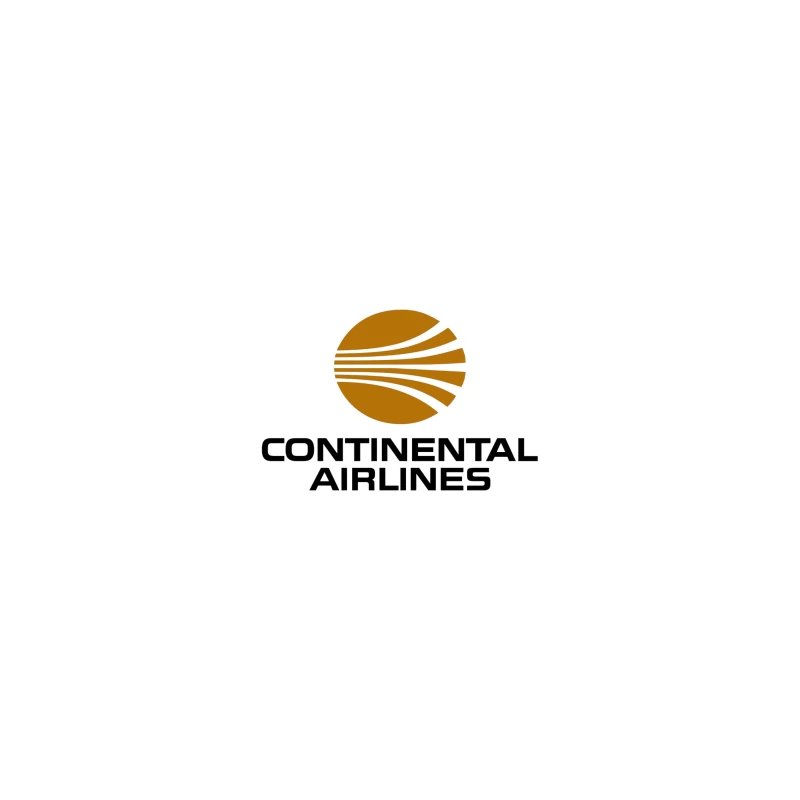 Continental Airlines Vintage Corporate Logo with Gold Globe Design iPhone Case