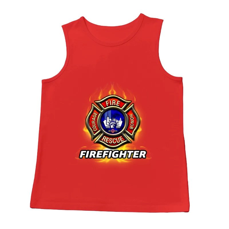 Emblème de Pompier Courageux Homme Débardeur