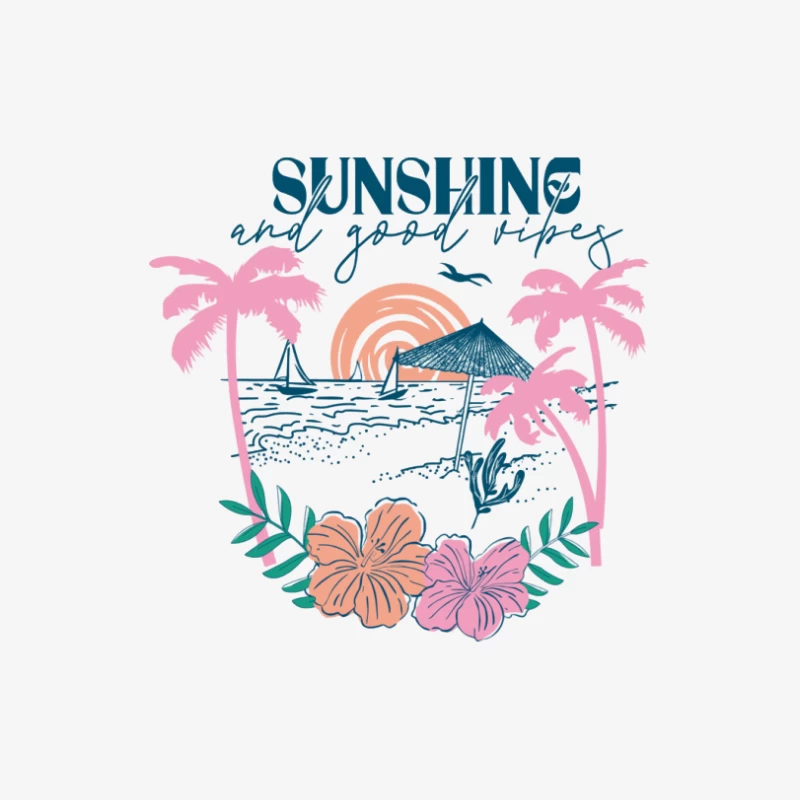 Sonnenschein und gute Stimmung am Strand Herren Langarm T-Shirt