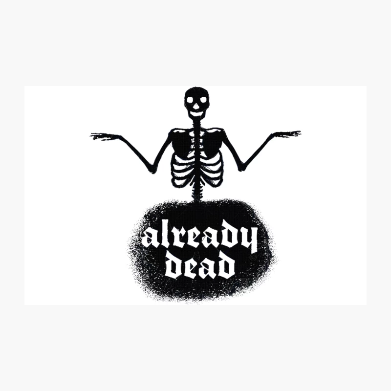 Already Dead - Vintage Skeleton Nihilist Design Travel Mug
